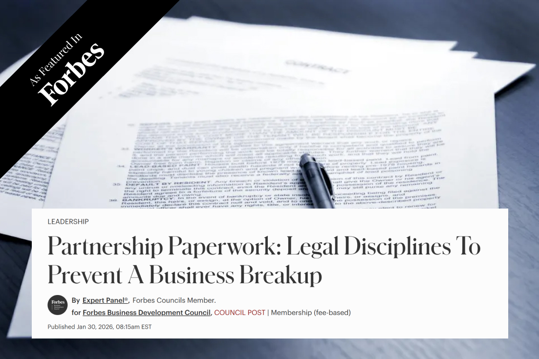 Partnership Paperwork Legal Disciplines To Prevent A Business Breakup